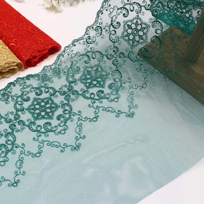 30Yards Exquisite Green Red Flower Embroidery Lace Trim Clothing Accessories Dress Sewing Applique Costume Lace
30Yards Exquisite Green Red Flower Embroidery Lace Trim Clothing Accessories Dress Sewing Applique Costume Lace
