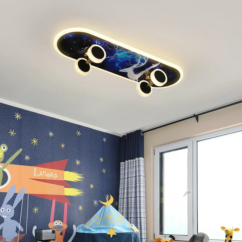 Contemporary Creative Boys And Girls Bedroom Study Lamp Personality Skateboard Children's Room Toy Room LED Ceiling Lamps
Contemporary Creative Boys And Girls Bedroom Study Lamp Personality Skateboard Children's Room Toy Room LED Ceiling Lamps