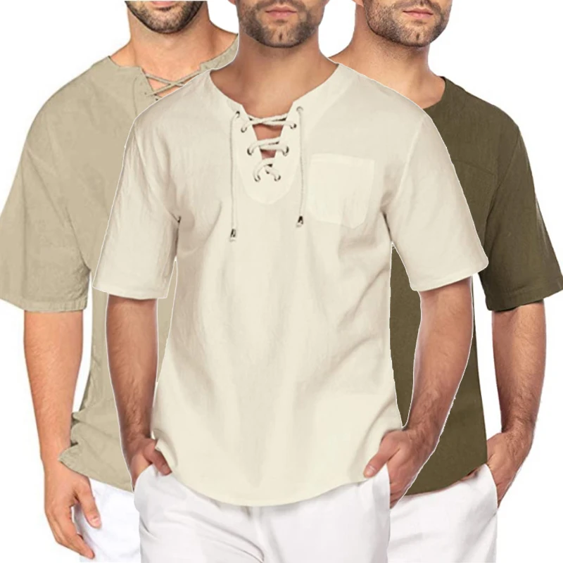 2023 New Men's Short Sleeve T-shirt Cotton Hemp Shirt Tied Lead Casual Men's T-shirt Shirt
2023 New Men's Short Sleeve T-shirt Cotton Hemp Shirt Tied Lead Casual Men's T-shirt Shirt
