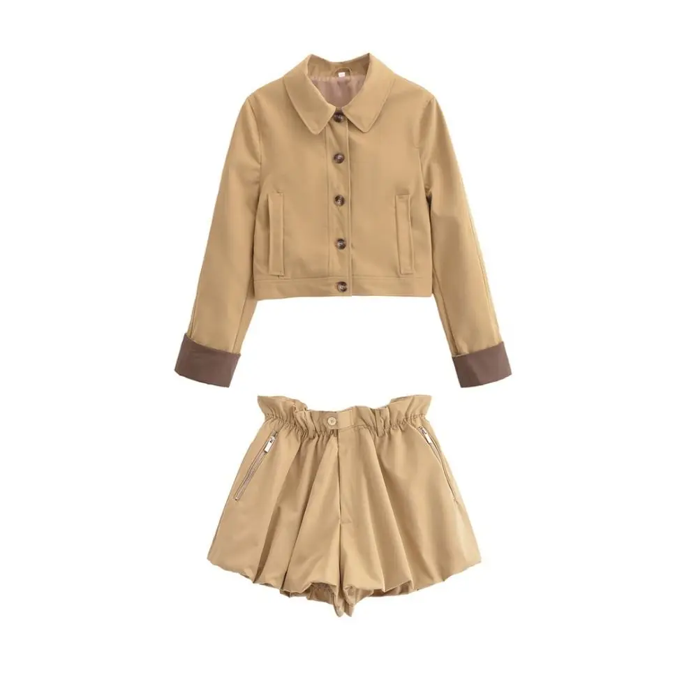 New Zipper Balloon Shorts Button Pleated Shirt Fashion Mid Waist Short Windbreaker
New Zipper Balloon Shorts Button Pleated Shirt Fashion Mid Waist Short Windbreaker
