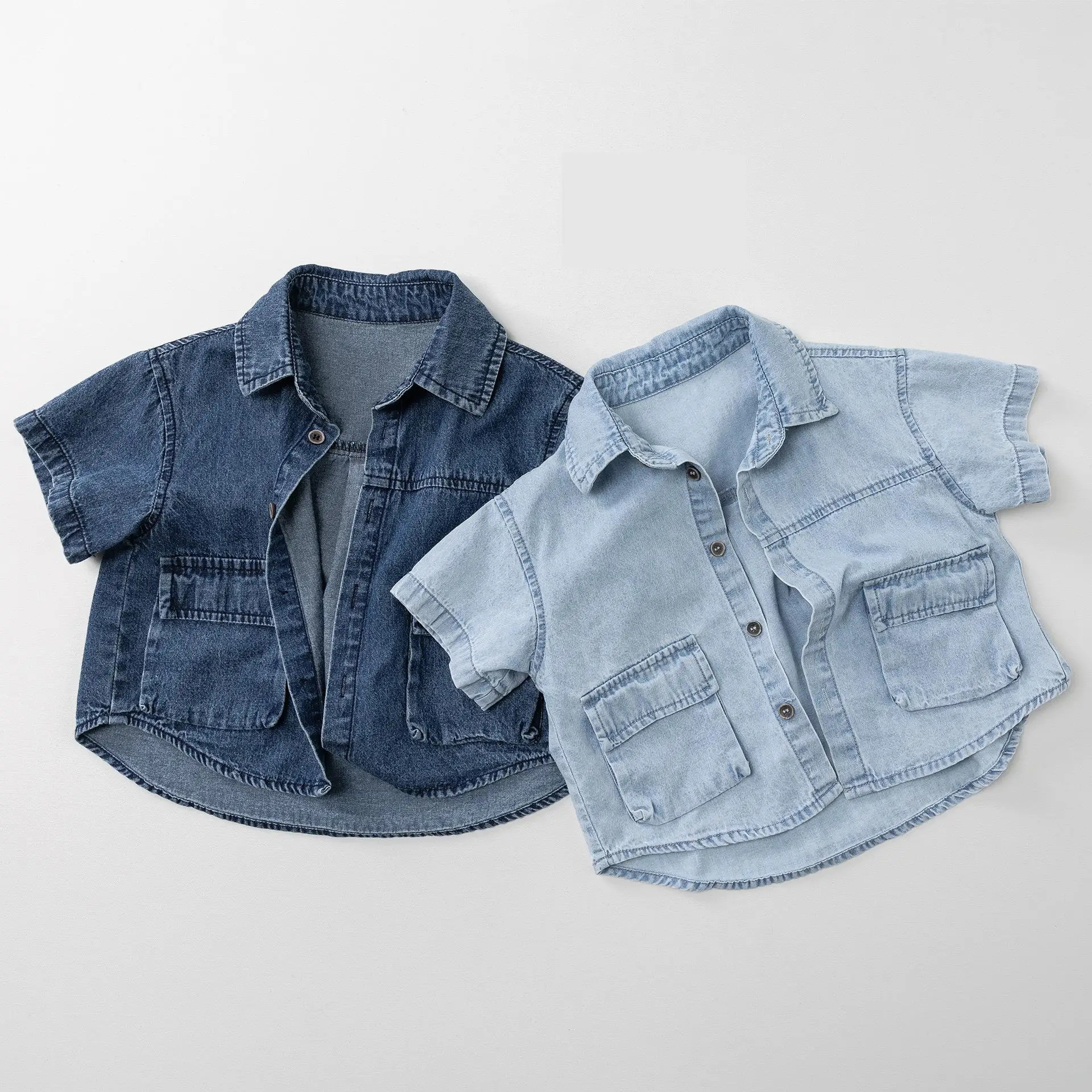 2026 Summer New Children Short Sleeve Denim Shirts Cotton Boys Casual Shirts Coat Girls Solid Lapel Tops Jacket Kids Clothes
2026 Summer New Children Short Sleeve Denim Shirts Cotton Boys Casual Shirts Coat Girls Solid Lapel Tops Jacket Kids Clothes