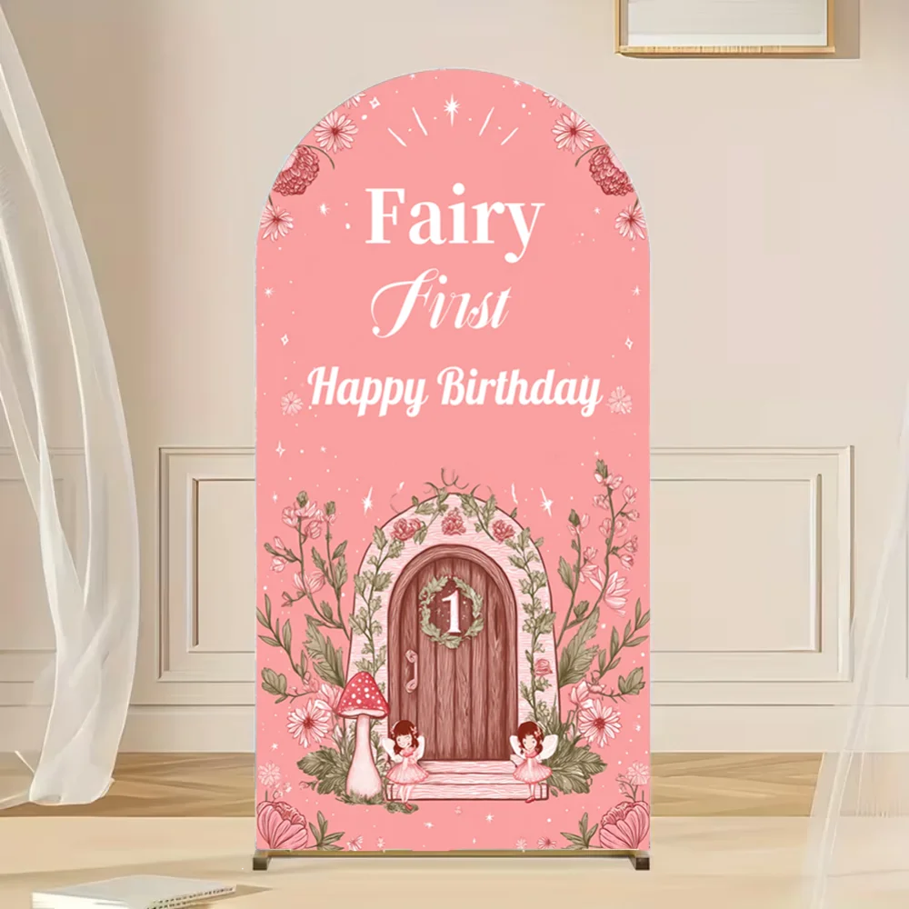 Fairy's First Birthday Arch Backdrop Cover Pink Butterfly Fairy Door Floral Baby Girl Cake Party Decor Photozone Background
Fairy's First Birthday Arch Backdrop Cover Pink Butterfly Fairy Door Floral Baby Girl Cake Party Decor Photozone Background