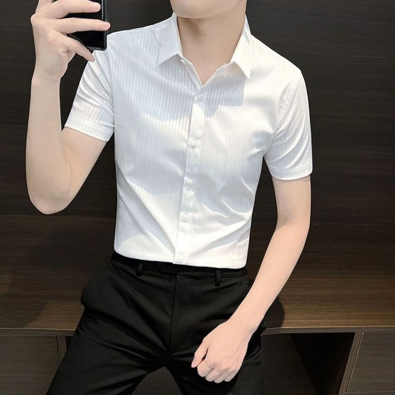 New Arrival Men's Striped Short Sleeve Shirt 2026 Trendy Casual Summer Shirt Lightweight Breathable Versatile Daily Wear
New Arrival Men's Striped Short Sleeve Shirt 2026 Trendy Casual Summer Shirt Lightweight Breathable Versatile Daily Wear