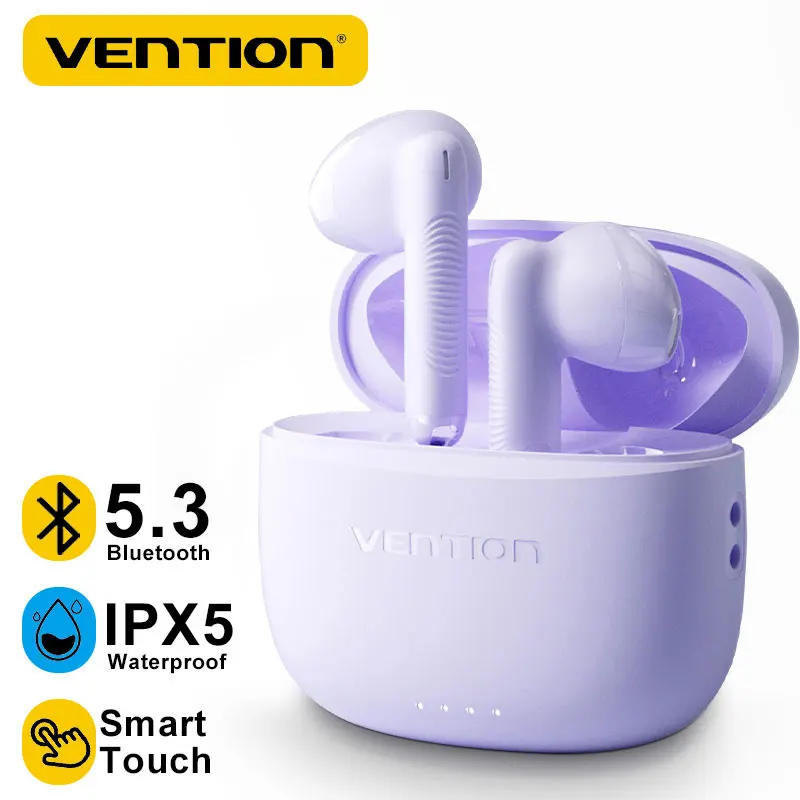 Vention TWS Wireless Earphone Bluetooth 5.3 Hi-Fi IPX5 Sweatproof Microphone Headphone Low Latency Touch Earbud 30H Long Battery
Vention TWS Wireless Earphone Bluetooth 5.3 Hi-Fi IPX5 Sweatproof Microphone Headphone Low Latency Touch Earbud 30H Long Battery