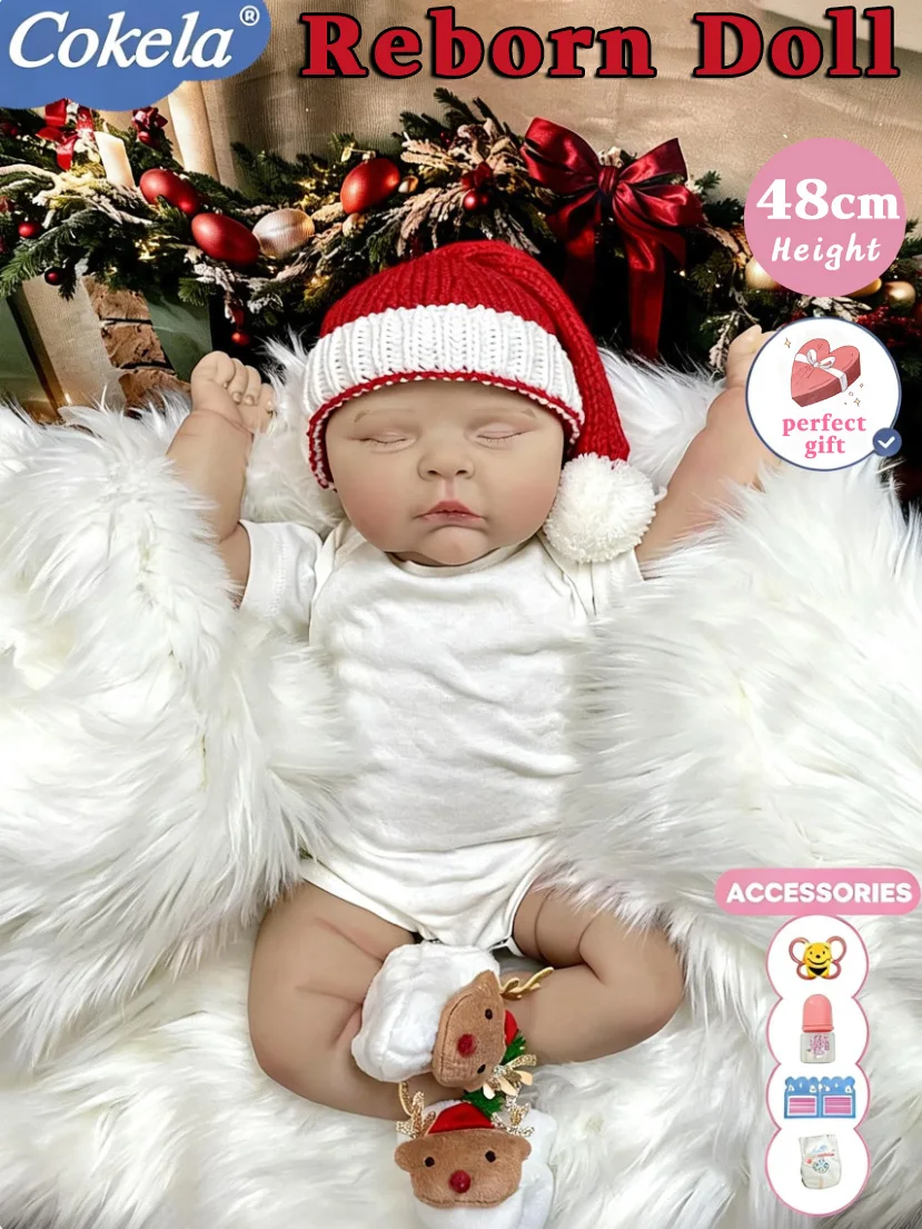 Cokela 19 inch / 48 cm Realistic Baby Doll Cute Vinyl Doll Real Soft Touch Kid Toy Doll Sleeping Position Silicone Reborn Baby
Cokela 19 inch / 48 cm Realistic Baby Doll Cute Vinyl Doll Real Soft Touch Kid Toy Doll Sleeping Position Silicone Reborn Baby