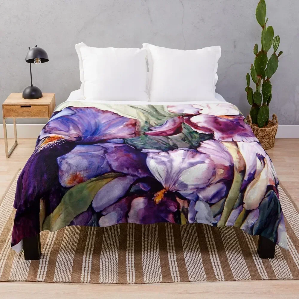 Purple Iris Art Garden Throw Blanket Ultra Plush Cozy Blanket for Napping Sleeping
Purple Iris Art Garden Throw Blanket Ultra Plush Cozy Blanket for Napping Sleeping
