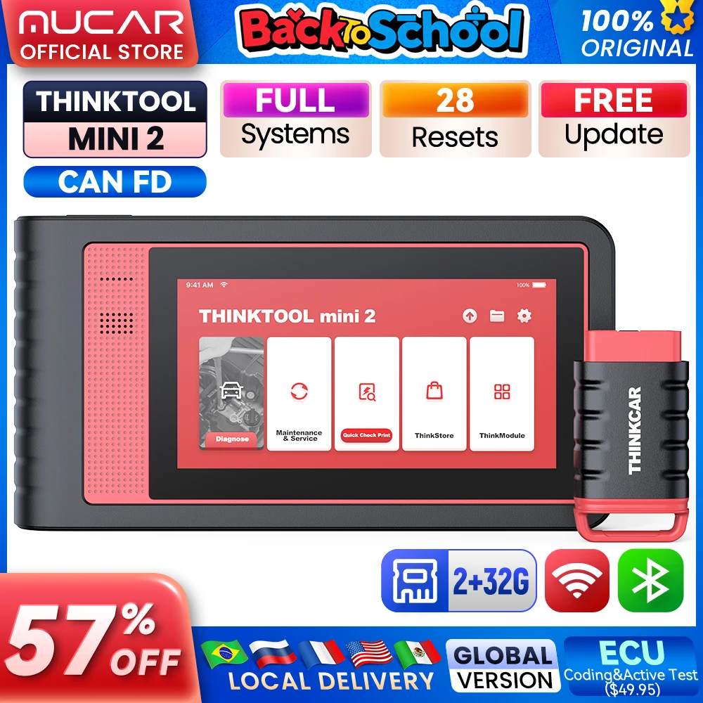 THINKCAR THINKTOOL MINI2 OBD2 сканер диагностический инструмент полная система сканирования 28 сброс автомобильный диагностический сканер кодирование ЭБУ
THINKCAR THINKTOOL MINI2 OBD2 сканер диагностический инструмент полная система сканирования 28 сброс автомобильный диагностический сканер кодирование ЭБУ