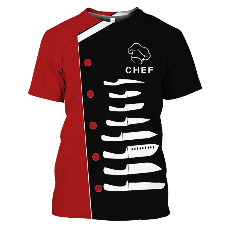 Chef T Shirt Fake Suit Cook Print Tee Summer Quick Dry Funny Uniform Oversized Short Sleeve Top High Quality O-neck Men T-Shirts
Chef T Shirt Fake Suit Cook Print Tee Summer Quick Dry Funny Uniform Oversized Short Sleeve Top High Quality O-neck Men T-Shirts