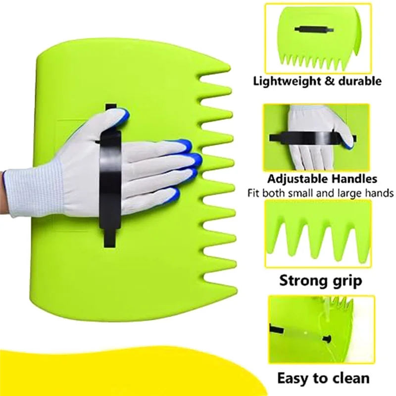 AT51-Garden Leaf Scoops & Gloves Set, 2 Pairs Of Lightweight, Adjustable-Handle Leaf Claws, High-Quality Plastic Hand Rakes
AT51-Garden Leaf Scoops & Gloves Set, 2 Pairs Of Lightweight, Adjustable-Handle Leaf Claws, High-Quality Plastic Hand Rakes