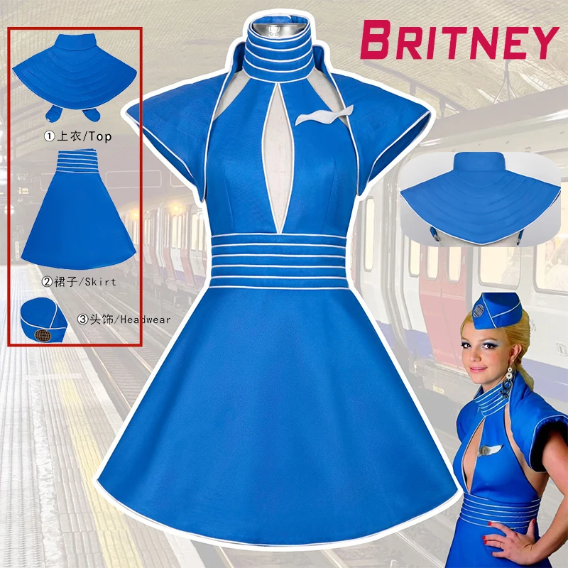 Idol Britney Cosplay Anime Spears Slave 4 U Costume Britney Sexy Tube Tops Skirt Dress Skin Set Party Play Outfit for Woman
Idol Britney Cosplay Anime Spears Slave 4 U Costume Britney Sexy Tube Tops Skirt Dress Skin Set Party Play Outfit for Woman