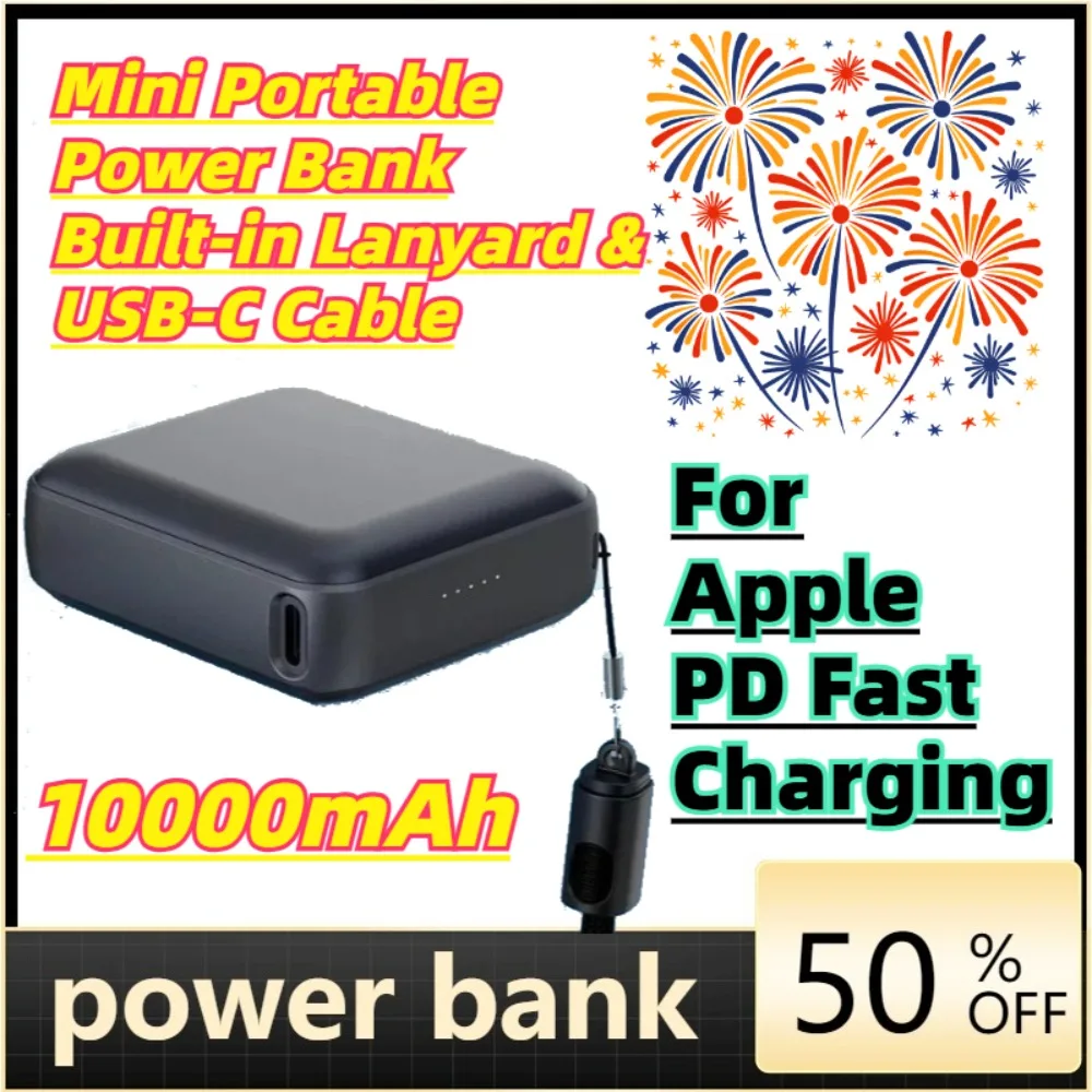For iPhone 17 Samsung S25 22.5W Mini Power Bank 10000mAh Built-In USB-C Cable Pocket-Sized Smaller Fast Charging Portable
For iPhone 17 Samsung S25 22.5W Mini Power Bank 10000mAh Built-In USB-C Cable Pocket-Sized Smaller Fast Charging Portable