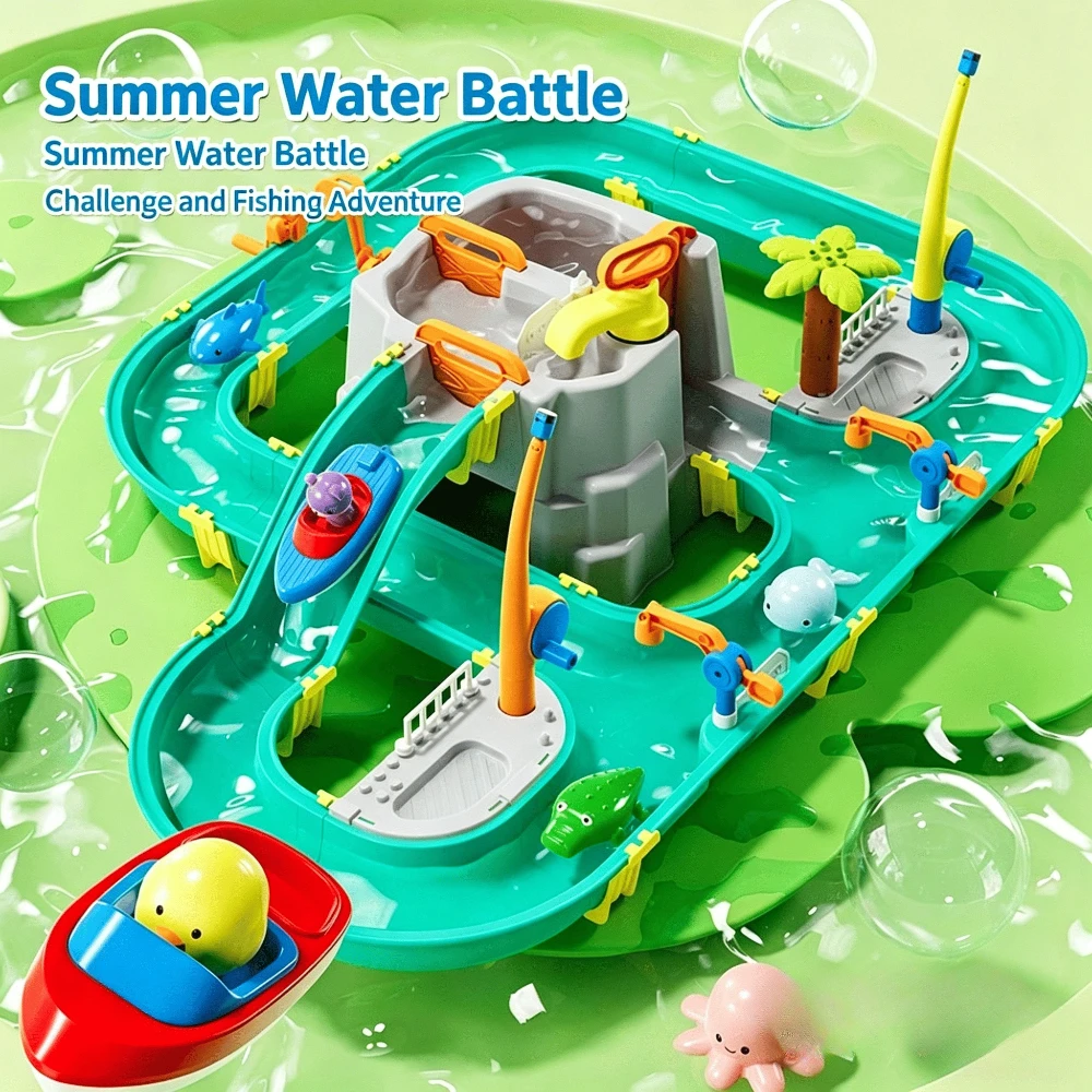 Double-Tier Kids Water Table Toys Water Park Playset with Pump DIY Toddler Waterways Outdoor Toys for Backyard Lawn Beach Pool
Double-Tier Kids Water Table Toys Water Park Playset with Pump DIY Toddler Waterways Outdoor Toys for Backyard Lawn Beach Pool