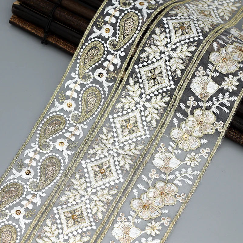 30Yds Gauze Vintage Lace Edge Trim Ribbon Embroidery Gold Thread Handcrafts DIY Curtain Garment Accessories
30Yds Gauze Vintage Lace Edge Trim Ribbon Embroidery Gold Thread Handcrafts DIY Curtain Garment Accessories