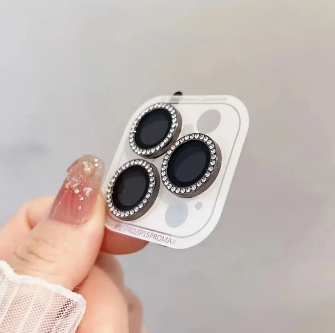 2-3Pcs Glitter Diamond Camera Lens Screen Protector For IPhone 17 16 15 Pro Max 12 Mini Plus 15Pro Tempered Glass Full Cover 2-3Pcs Glitter Diamond Camera Lens Screen Protector For IPhone 17 16 15 Pro Max 12 Mini Plus 15Pro Tempered Glass Full Cover
