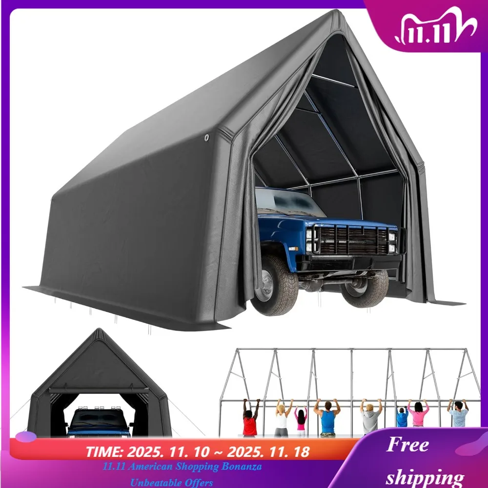 Портативный гараж, сверхмощный навес для автофургона, усиленные стальные порты для грузовиков с А-образной рамой, всепогодный цельнокрытый уличный металлический гараж
Портативный гараж, сверхмощный навес для автофургона, усиленные стальные порты для грузовиков с А-образной рамой, всепогодный цельнокрытый уличный металлический гараж