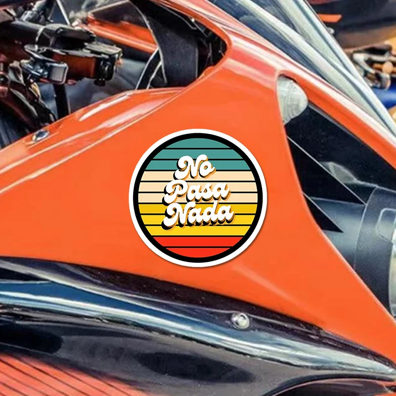 1 шт., забавные наклейки для мотоцикла NO PASA NADA, водостойкий передний обтекатель мотоцикла, боковые панели топливного бака, сделай сам, прочная виниловая наклейка для тела
1 шт., забавные наклейки для мотоцикла NO PASA NADA, водостойкий передний обтекатель мотоцикла, боковые панели топливного бака, сделай сам, прочная виниловая наклейка для тела