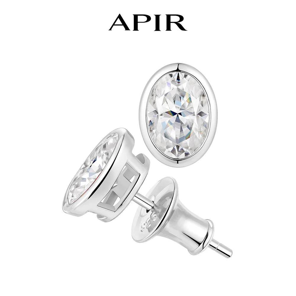 APIR 2 ct Oval Cut Moissanite Stud Earrings for Women Sparkling Diamond Earrings Daily Wear Hypoallergenic 925 Silver Jewelry
APIR 2 ct Oval Cut Moissanite Stud Earrings for Women Sparkling Diamond Earrings Daily Wear Hypoallergenic 925 Silver Jewelry
