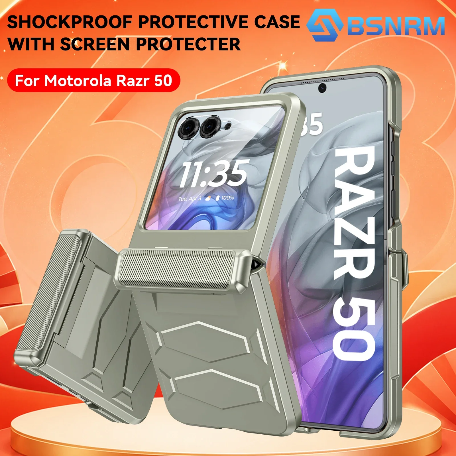 618 Hot Deals For Motorola Razr 2026/2025/2024 Case,with Hinge Protection,Card Clip,RFID Shieldn,Wireless Charging Case-Titanium
618 Hot Deals For Motorola Razr 2026/2025/2024 Case,with Hinge Protection,Card Clip,RFID Shieldn,Wireless Charging Case-Titanium