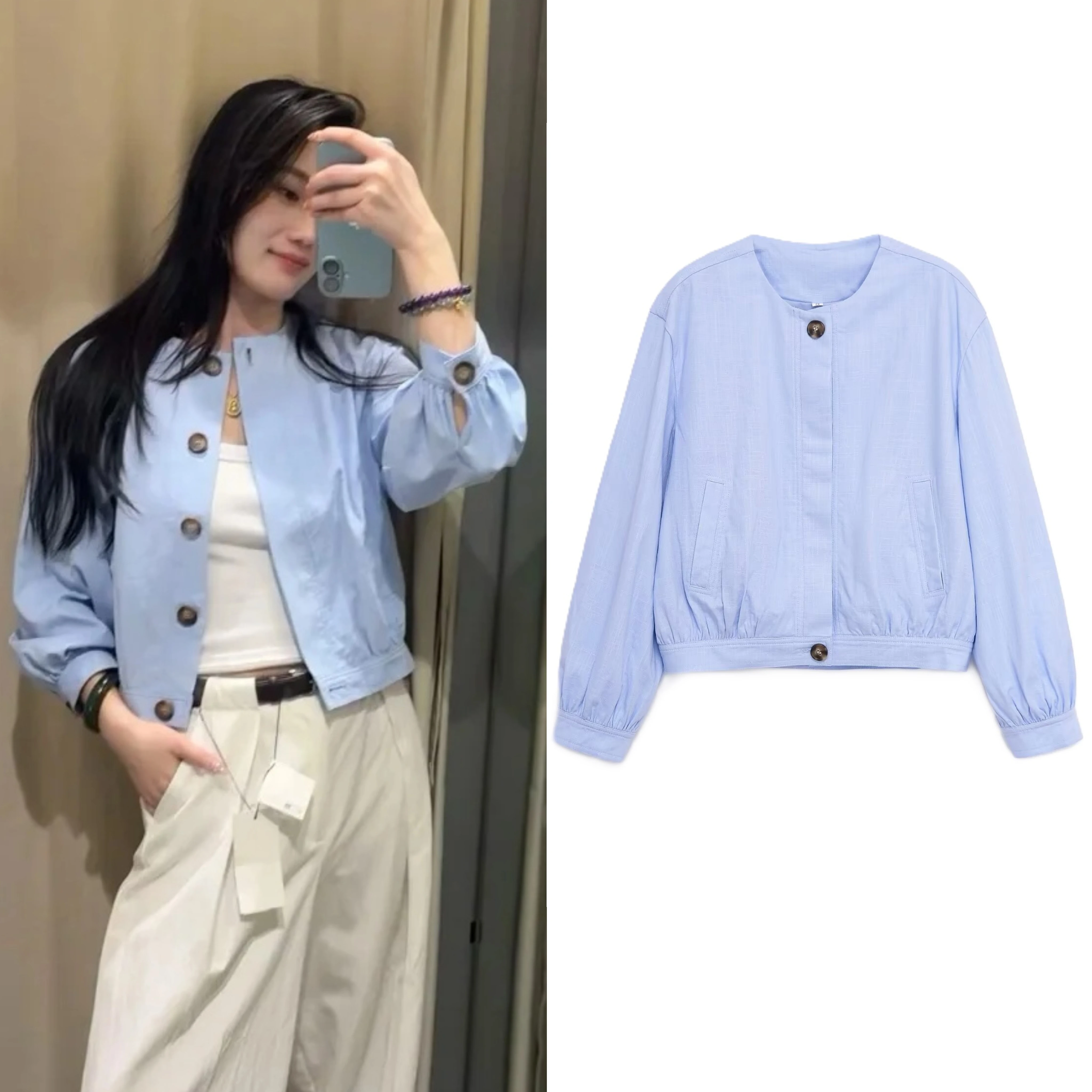 Women's Jacket 2025 Autumn New Arrivals Blue Long Sleeve Simple Pilot Jacket Casual Fashion Versatile
Women's Jacket 2025 Autumn New Arrivals Blue Long Sleeve Simple Pilot Jacket Casual Fashion Versatile