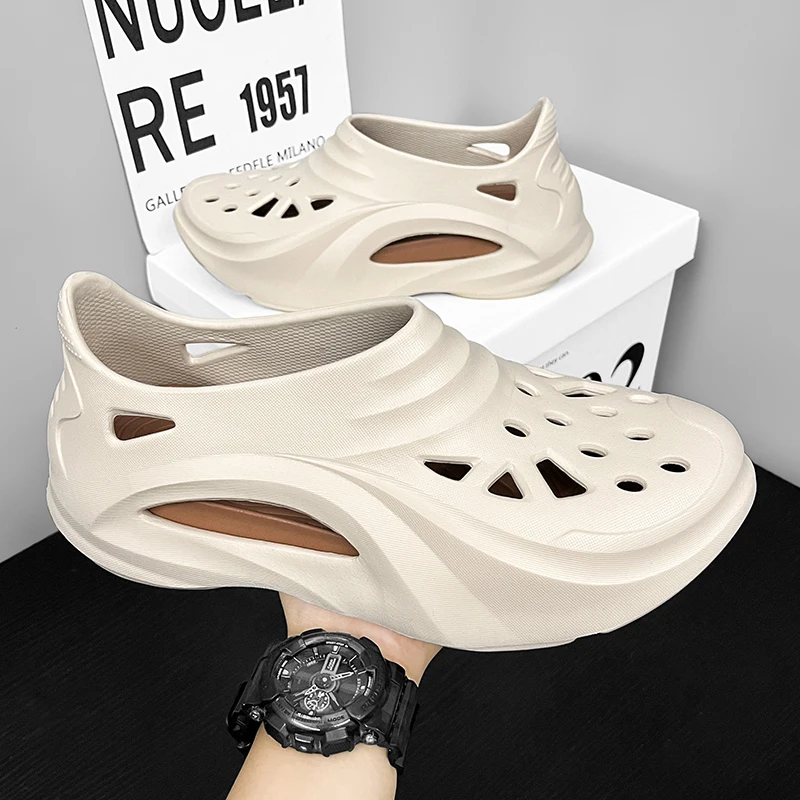 Сандалии, мужские летние верхняя одежда, дезодорант, мужские уличные пляжные тапочки без шнуровки на толстой подошве
Сандалии, мужские летние верхняя одежда, дезодорант, мужские уличные пляжные тапочки без шнуровки на толстой подошве