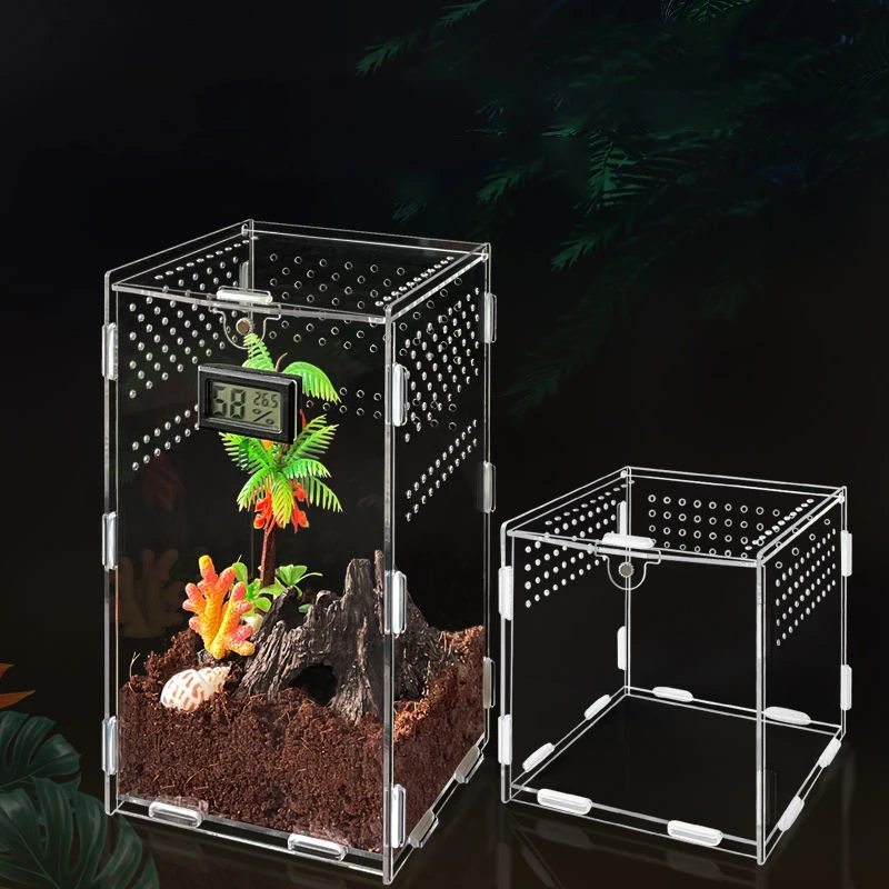 Acrylic Reptile Terrarium Insect Tarantula Enclosure Tank Snail Spider Habitat Cage Isopod Lizards Roacng Case Landscaping Décor
Acrylic Reptile Terrarium Insect Tarantula Enclosure Tank Snail Spider Habitat Cage Isopod Lizards Roacng Case Landscaping Décor