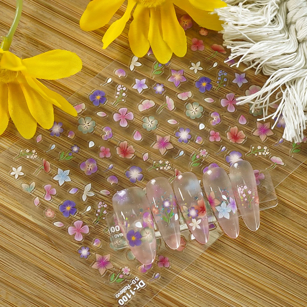 Colorful Summer Floral Nail Decals Dried Flower Style Nail Art Stickers for Women & Girls
Colorful Summer Floral Nail Decals Dried Flower Style Nail Art Stickers for Women & Girls
