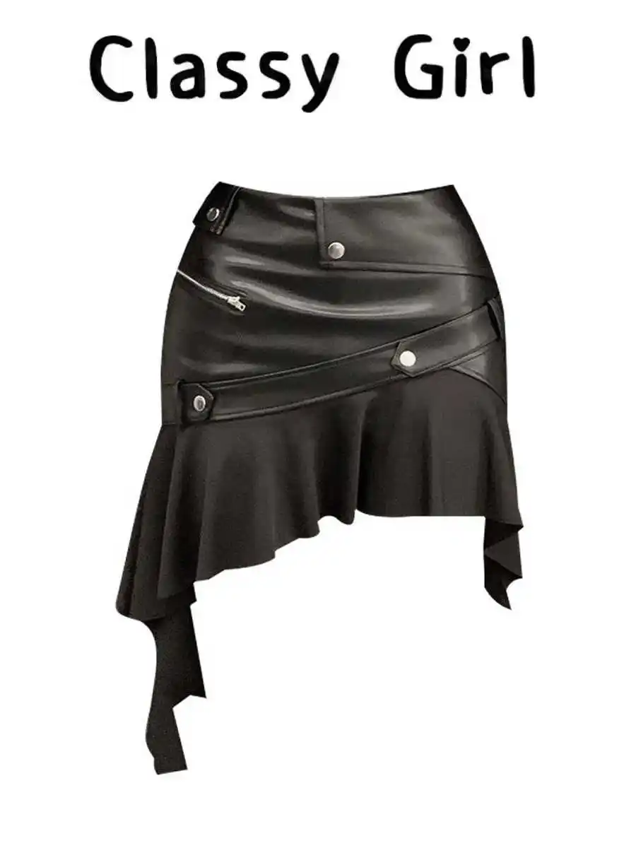 Leather Skirt Women Temperament Jupe Hig Waist Patchwork Ruffles Tunic Saia 2025 Faldas Mujer De Moda Vintage Bodycon Skirts
Leather Skirt Women Temperament Jupe Hig Waist Patchwork Ruffles Tunic Saia 2025 Faldas Mujer De Moda Vintage Bodycon Skirts