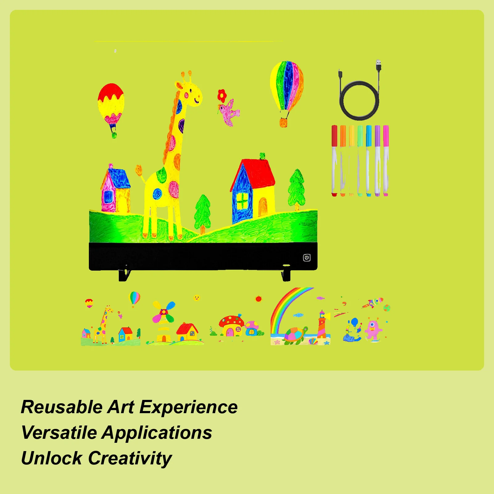 Доска для рисования с подсветкой для детей, перезаряжаемая, 4 режима, блокнот для письма, стираемая светодиодная доска для сообщений с 7 маркерами для мальчиков
Доска для рисования с подсветкой для детей, перезаряжаемая, 4 режима, блокнот для письма, стираемая светодиодная доска для сообщений с 7 маркерами для мальчиков