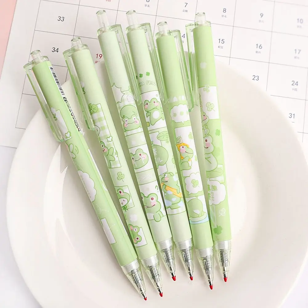 6PCS Cartoon Press Student Stationery Push Gel Pen Funny Writing Tool Black Ink Pens Sign Pen Neutral Pen Frog Manual Gel Pens
6PCS Cartoon Press Student Stationery Push Gel Pen Funny Writing Tool Black Ink Pens Sign Pen Neutral Pen Frog Manual Gel Pens