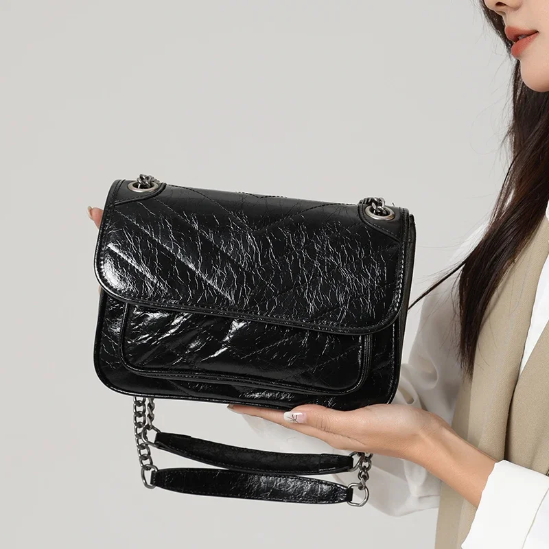 Women's Shoulder Bag Luxury Genuine Cowhide Leather Handbag for Ladies Gifts, Baguette Bag with Zipper Inner Pocket, New Handbag
Women's Shoulder Bag Luxury Genuine Cowhide Leather Handbag for Ladies Gifts, Baguette Bag with Zipper Inner Pocket, New Handbag