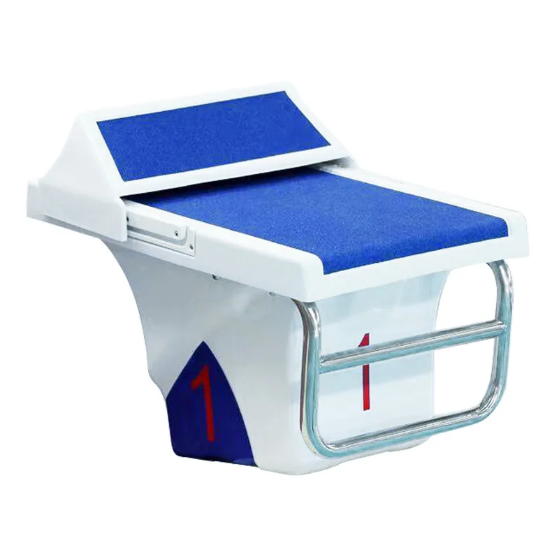 Swimming pool starting platform, anti-skid rear pedal training jumping platform, competition jumping platform
Swimming pool starting platform, anti-skid rear pedal training jumping platform, competition jumping platform