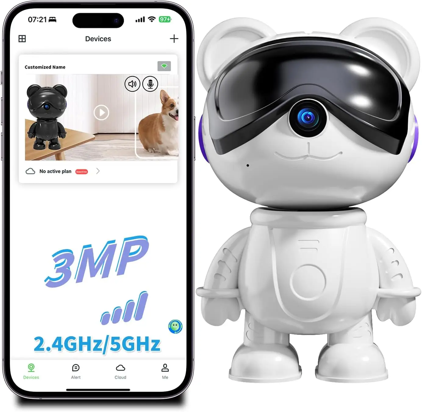 Smart Pet Camera Robot | Home Security Camera,Baby Cry Detection,Privacy Mode,Two-Way Voice Call,High-Definition Night Vision
Smart Pet Camera Robot | Home Security Camera,Baby Cry Detection,Privacy Mode,Two-Way Voice Call,High-Definition Night Vision