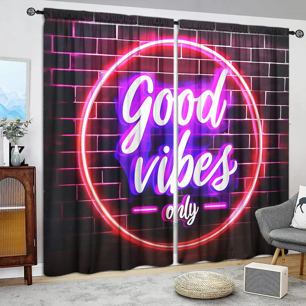 2pcs Good Vibes Only Printed Curtain for Home Decor - Rod Pocket Window Treatment for Bedroom, Office, Kitchen and Living Room
2pcs Good Vibes Only Printed Curtain for Home Decor - Rod Pocket Window Treatment for Bedroom, Office, Kitchen and Living Room