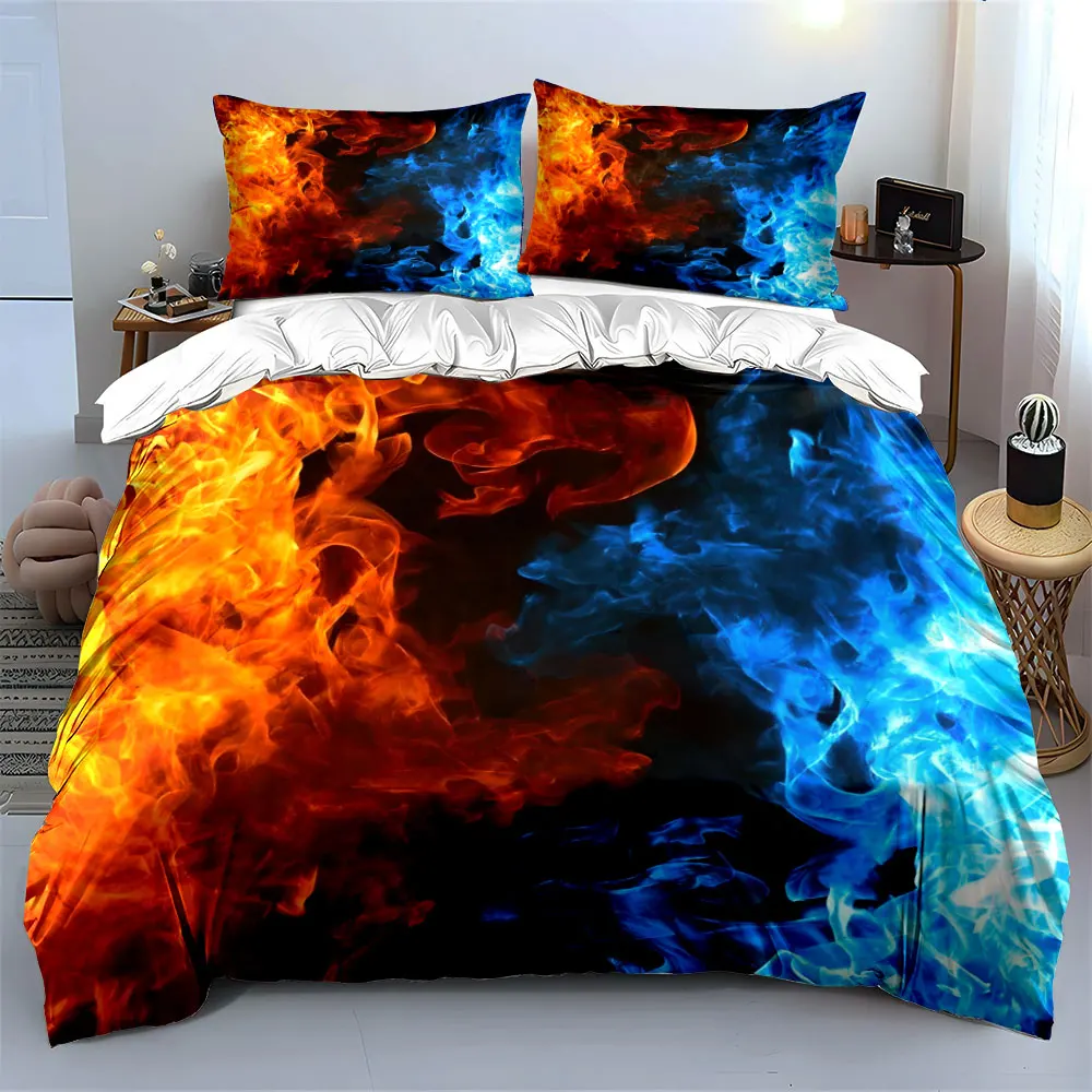 "Fire and Ice Art Decor" Bedding Set with 1 Duvet Cover 2 Pillowcases Single Double King Queen, Gift
"Fire and Ice Art Decor" Bedding Set with 1 Duvet Cover 2 Pillowcases Single Double King Queen, Gift