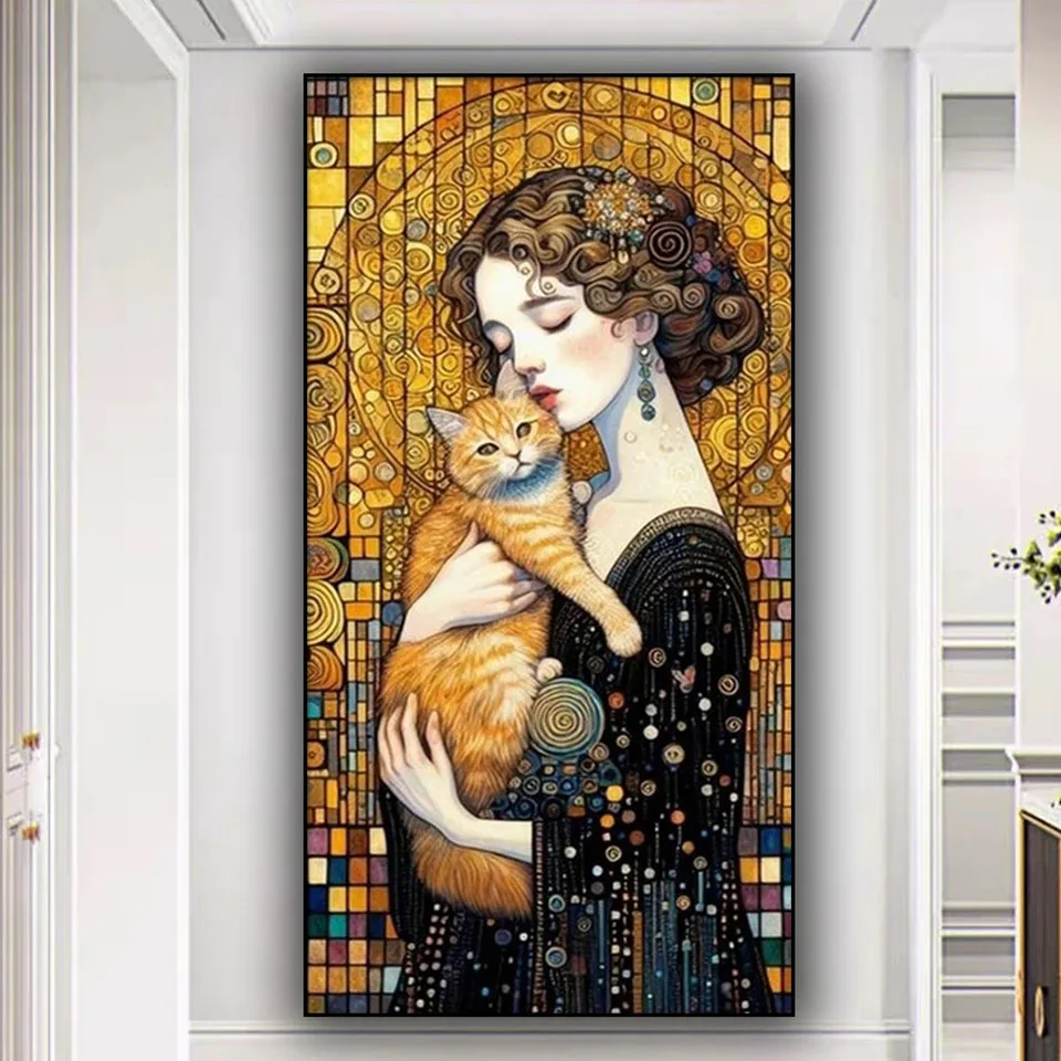 Золотой кот и женщина, алмазная живопись, новая полная квадратная круглая алмазная вышивка, животное и леди, подарок ручной работы, домашний декор,
Золотой кот и женщина, алмазная живопись, новая полная квадратная круглая алмазная вышивка, животное и леди, подарок ручной работы, домашний декор, 