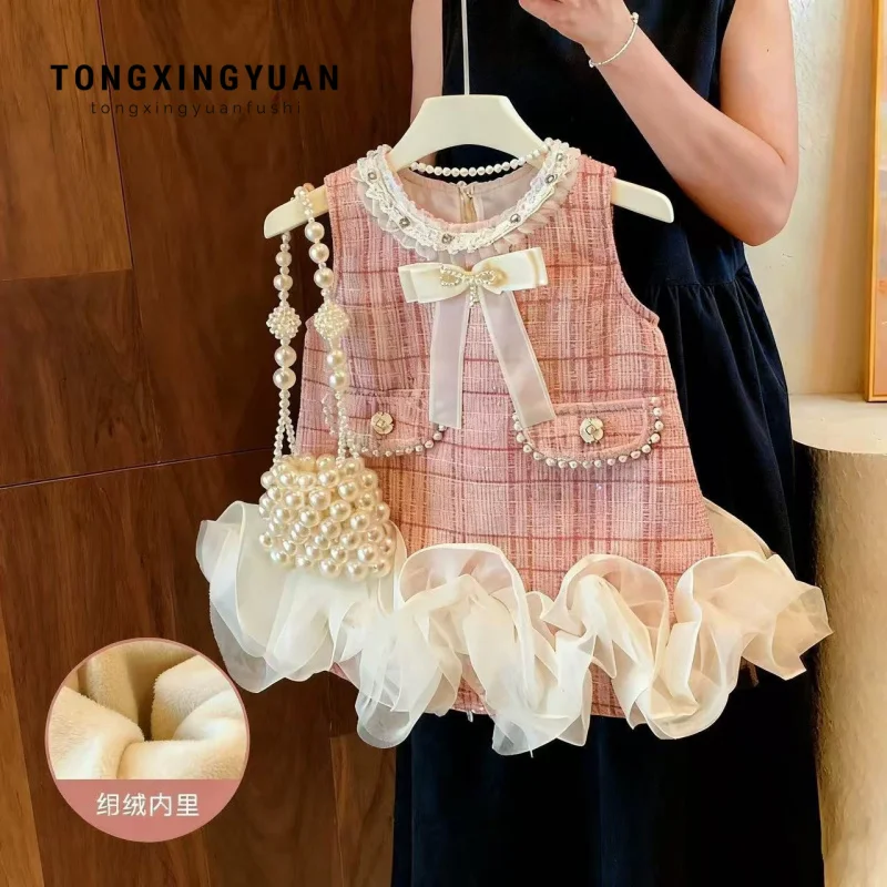 In Stock Instant Delivery Girls' Fleece-Lined Dress Set Autumn Winter Bowknot Vest Dress Baby Girl Birthday Gift
In Stock Instant Delivery Girls' Fleece-Lined Dress Set Autumn Winter Bowknot Vest Dress Baby Girl Birthday Gift