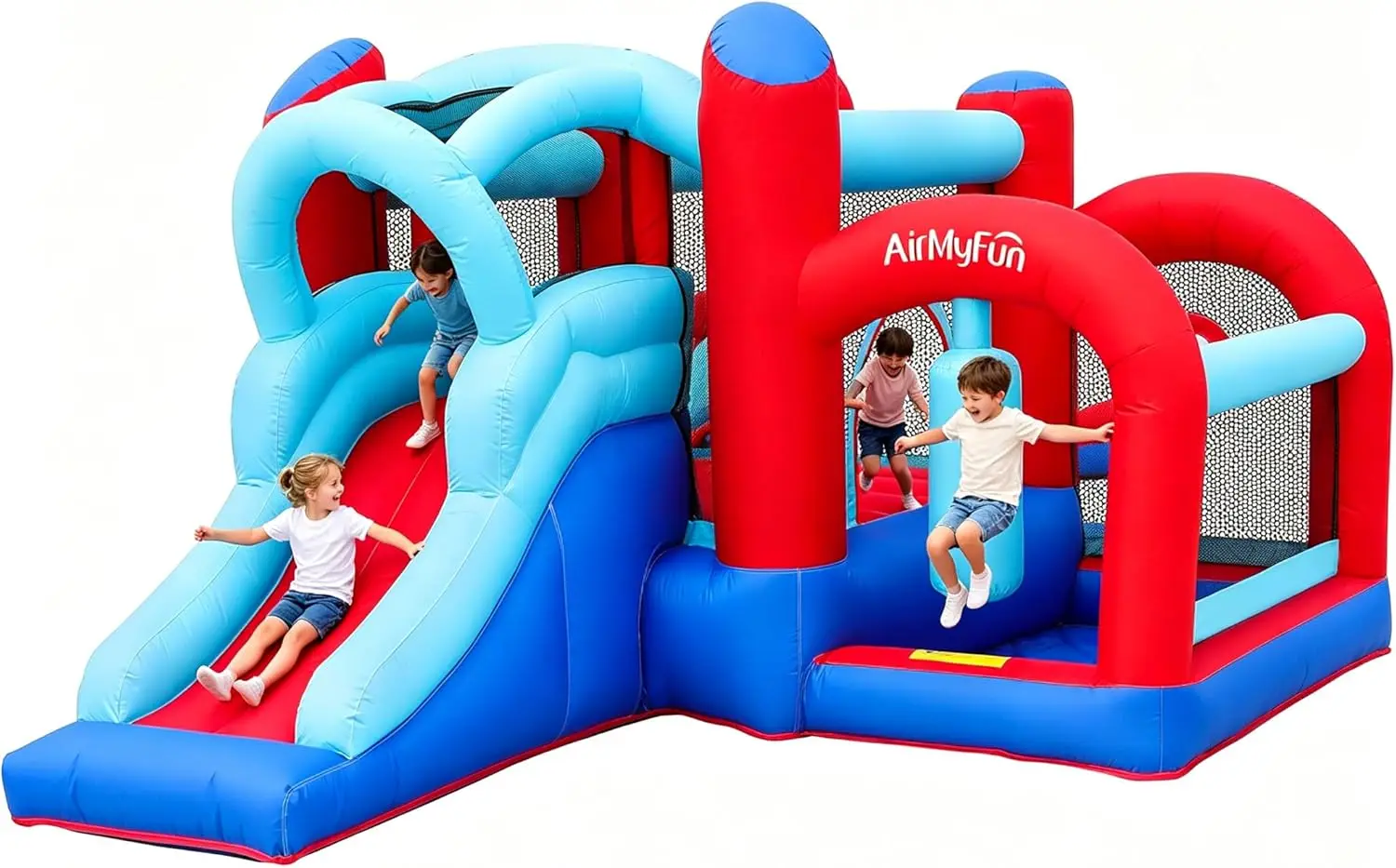 Indoor/Outdoor Inflatable Bouncy Castle with Slide, Ball Pit, Basketball Hoop, Target Balls, and Boxing - Fun Party Jumping House
Indoor/Outdoor Inflatable Bouncy Castle with Slide, Ball Pit, Basketball Hoop, Target Balls, and Boxing - Fun Party Jumping House