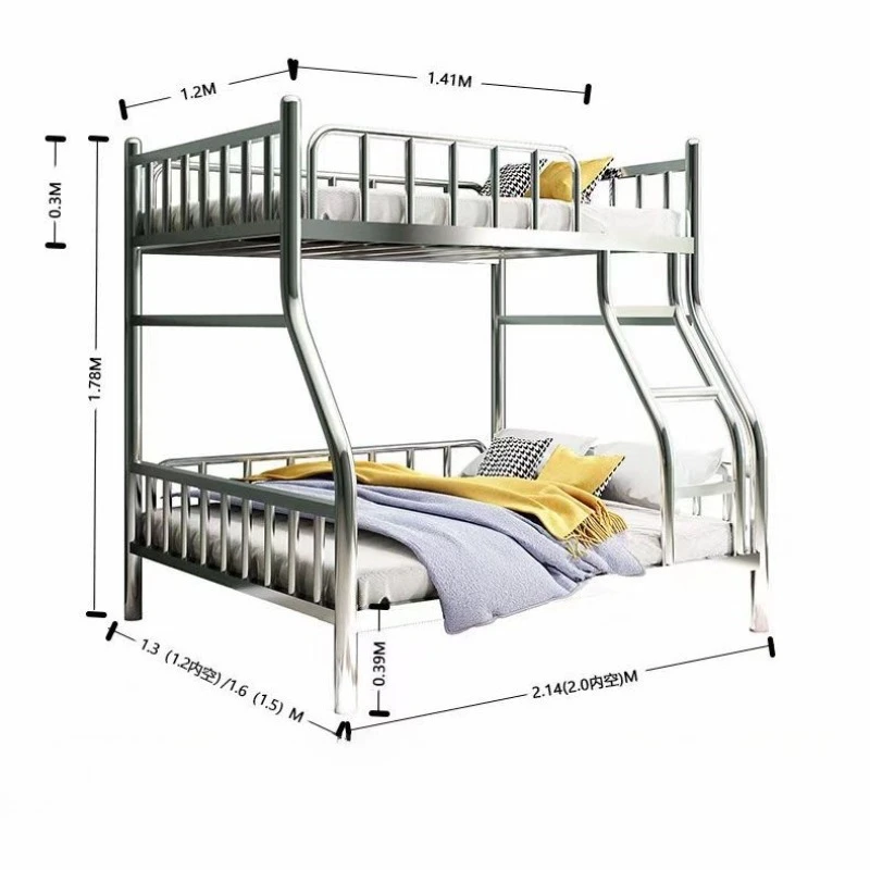 Stainless steel children's bunk bed double high and low mother and child bed 1.5 meters 1.2 meters dormitory bed
Stainless steel children's bunk bed double high and low mother and child bed 1.5 meters 1.2 meters dormitory bed
