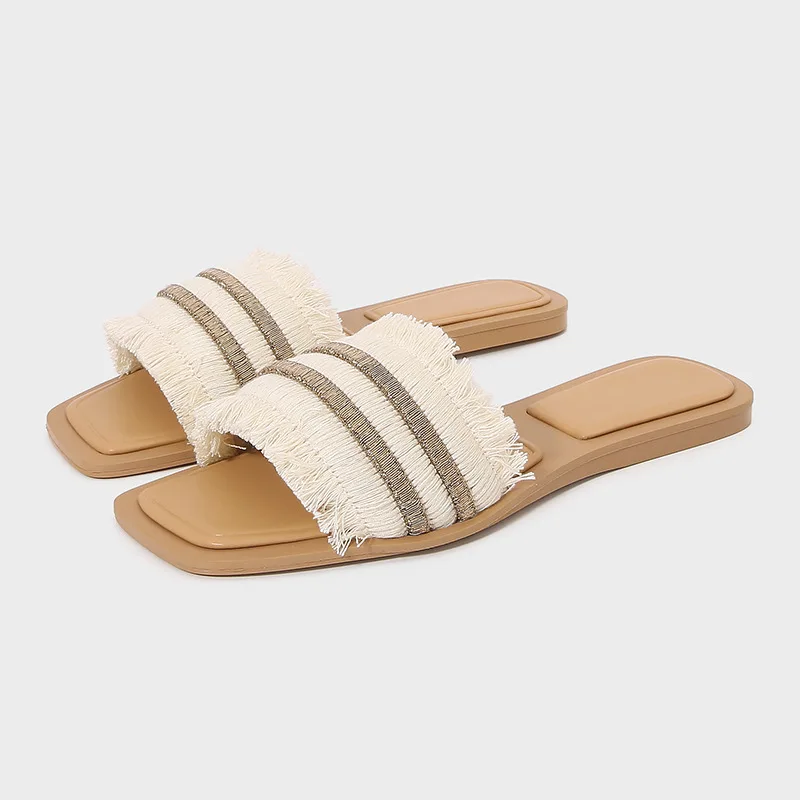 Za2025 summer new women's tassel flat sandals - casual, versatile beach thong sandals
Za2025 summer new women's tassel flat sandals - casual, versatile beach thong sandals