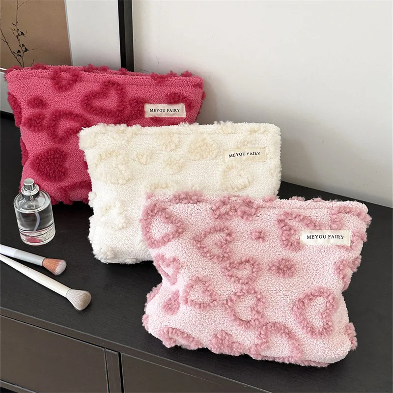 Cute Plush Heart Makeup Bag, Soft Thick Portable Skincare Storage Pouch, Multifunctional Toiletry Bag & Wallet for Daily Use
Cute Plush Heart Makeup Bag, Soft Thick Portable Skincare Storage Pouch, Multifunctional Toiletry Bag & Wallet for Daily Use