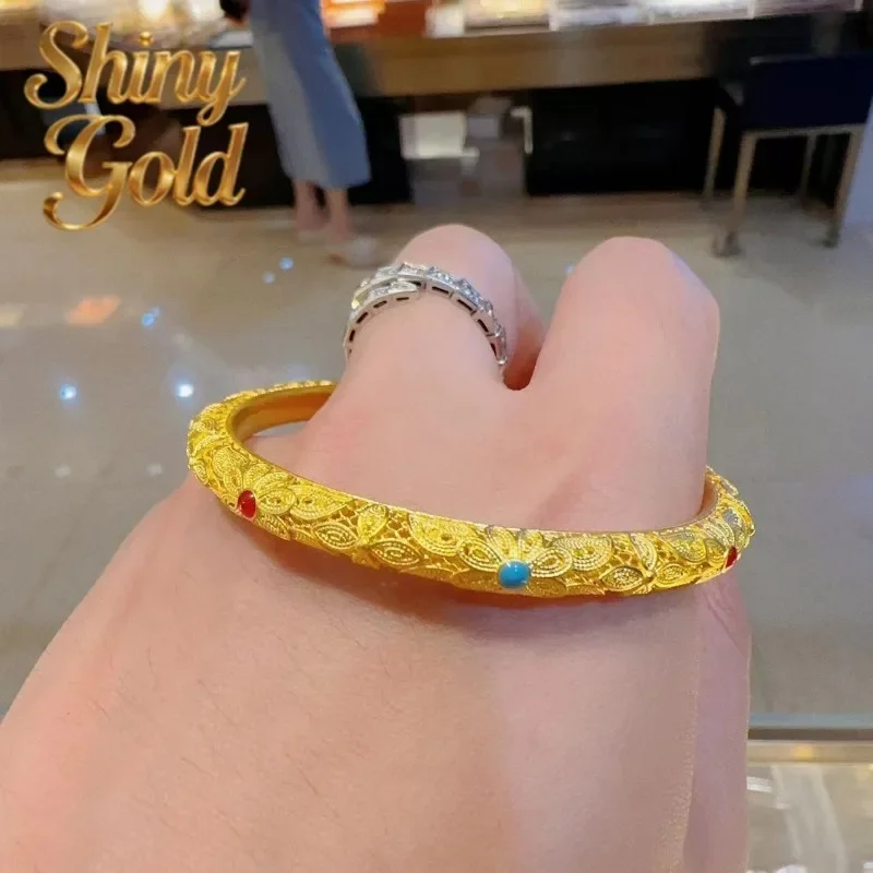 ShinyGold 9999 24K real gold Palace ancient law retro imitation enamel boutique everything floral silk light luxury high design
ShinyGold 9999 24K real gold Palace ancient law retro imitation enamel boutique everything floral silk light luxury high design