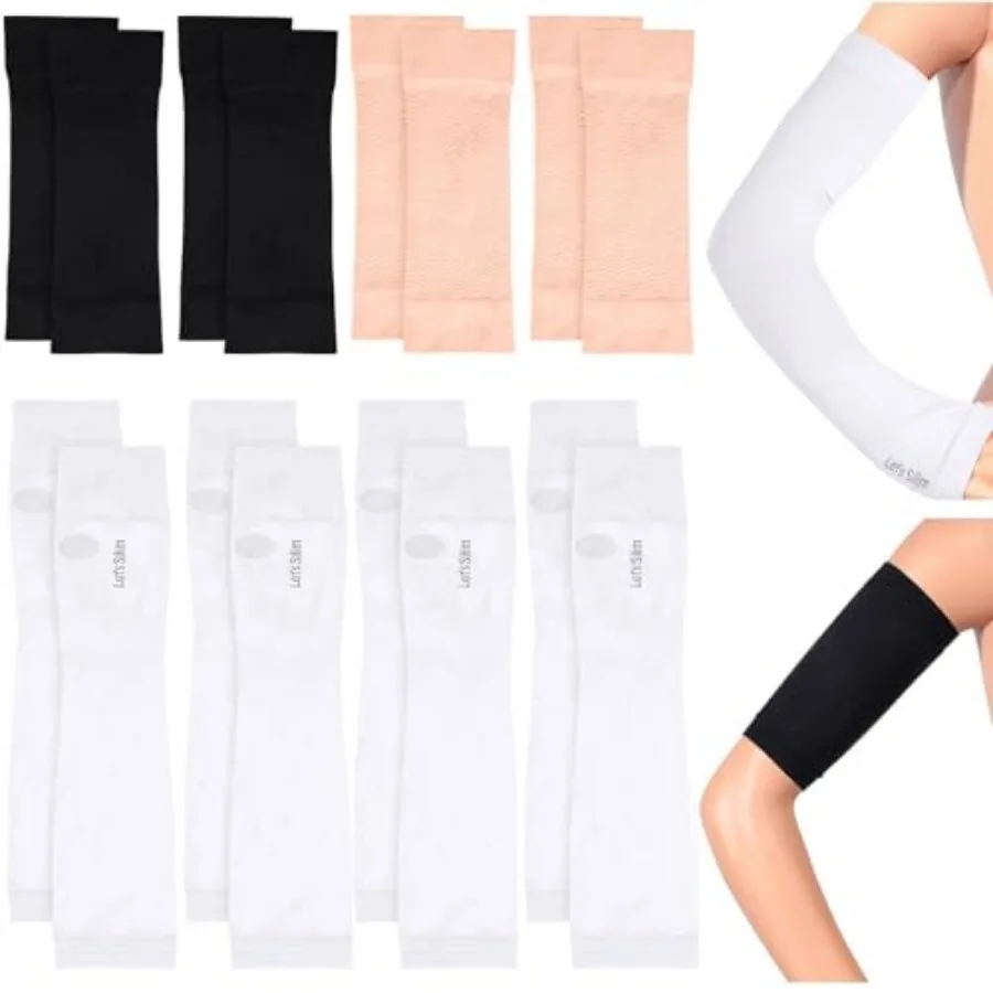 SATINIOR 8 Pairs Sun Protection Cooling Arm Sleeves Upper Compression Sleeve Plus Size Slimming Arm Shaper Wrap for Women
SATINIOR 8 Pairs Sun Protection Cooling Arm Sleeves Upper Compression Sleeve Plus Size Slimming Arm Shaper Wrap for Women