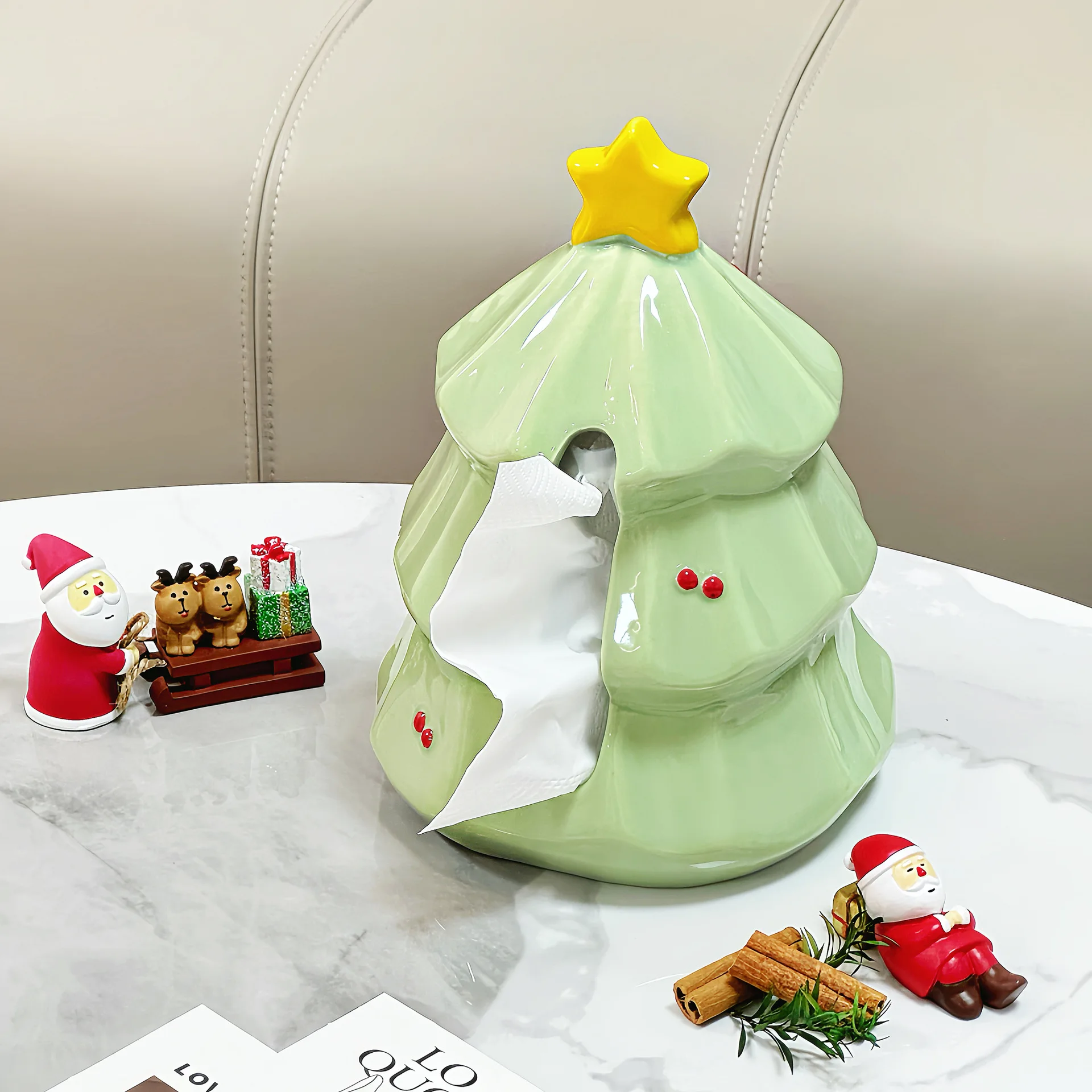 Hot Selling Cute Christmas Tree Tissue Box Home Living Room Ceramic High Beauty Light Luxury Creative Paper Napkin Box
Hot Selling Cute Christmas Tree Tissue Box Home Living Room Ceramic High Beauty Light Luxury Creative Paper Napkin Box