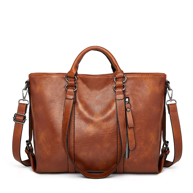 New Arrivals Women Handbngs Oil Wax Leather Tote Bag For Female Retro Large Capacity Casual Adjustable Strap Purse
New Arrivals Women Handbngs Oil Wax Leather Tote Bag For Female Retro Large Capacity Casual Adjustable Strap Purse