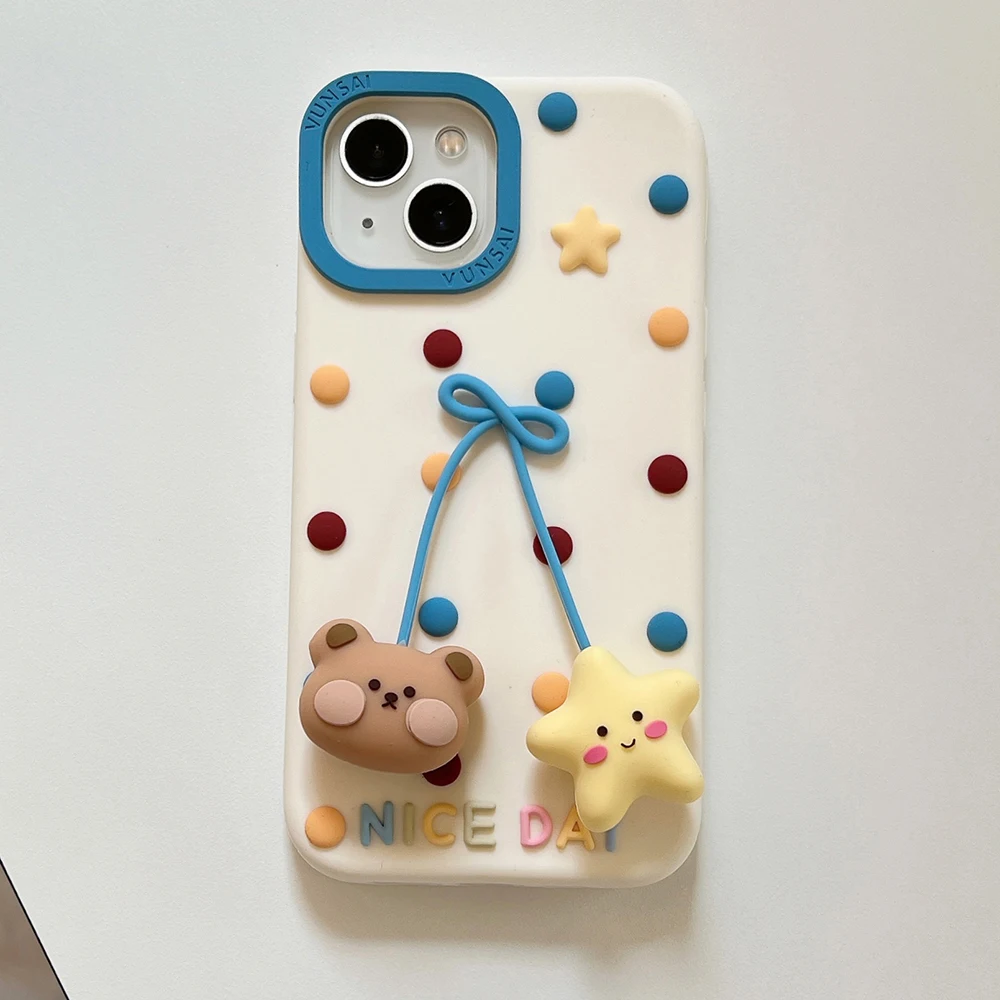 Cute Bear 3D Colorful Polka Dot Silicone Phone Case for IPhone 13 14 15 16 Pro Max 15pro 15Plus Shockproof Lovely Back Cover
Cute Bear 3D Colorful Polka Dot Silicone Phone Case for IPhone 13 14 15 16 Pro Max 15pro 15Plus Shockproof Lovely Back Cover