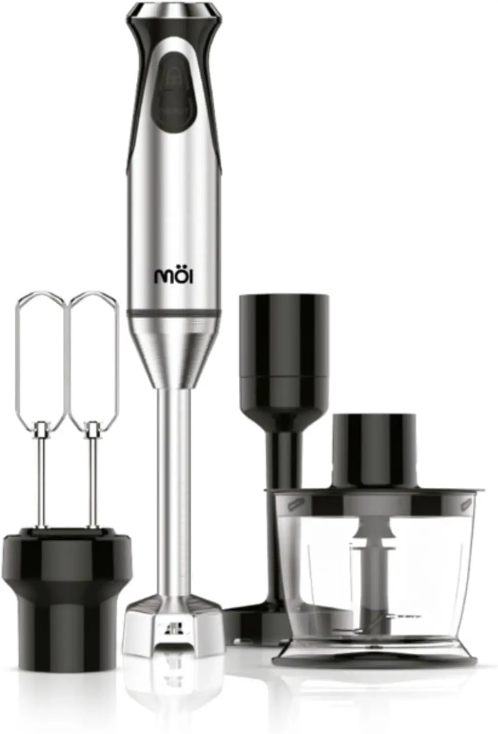 Hand Blender Set with Chopper, Whisk, Masher & Bowl - Immersion Mixer for Sauce, Juice, Smoothies & More
Hand Blender Set with Chopper, Whisk, Masher & Bowl - Immersion Mixer for Sauce, Juice, Smoothies & More