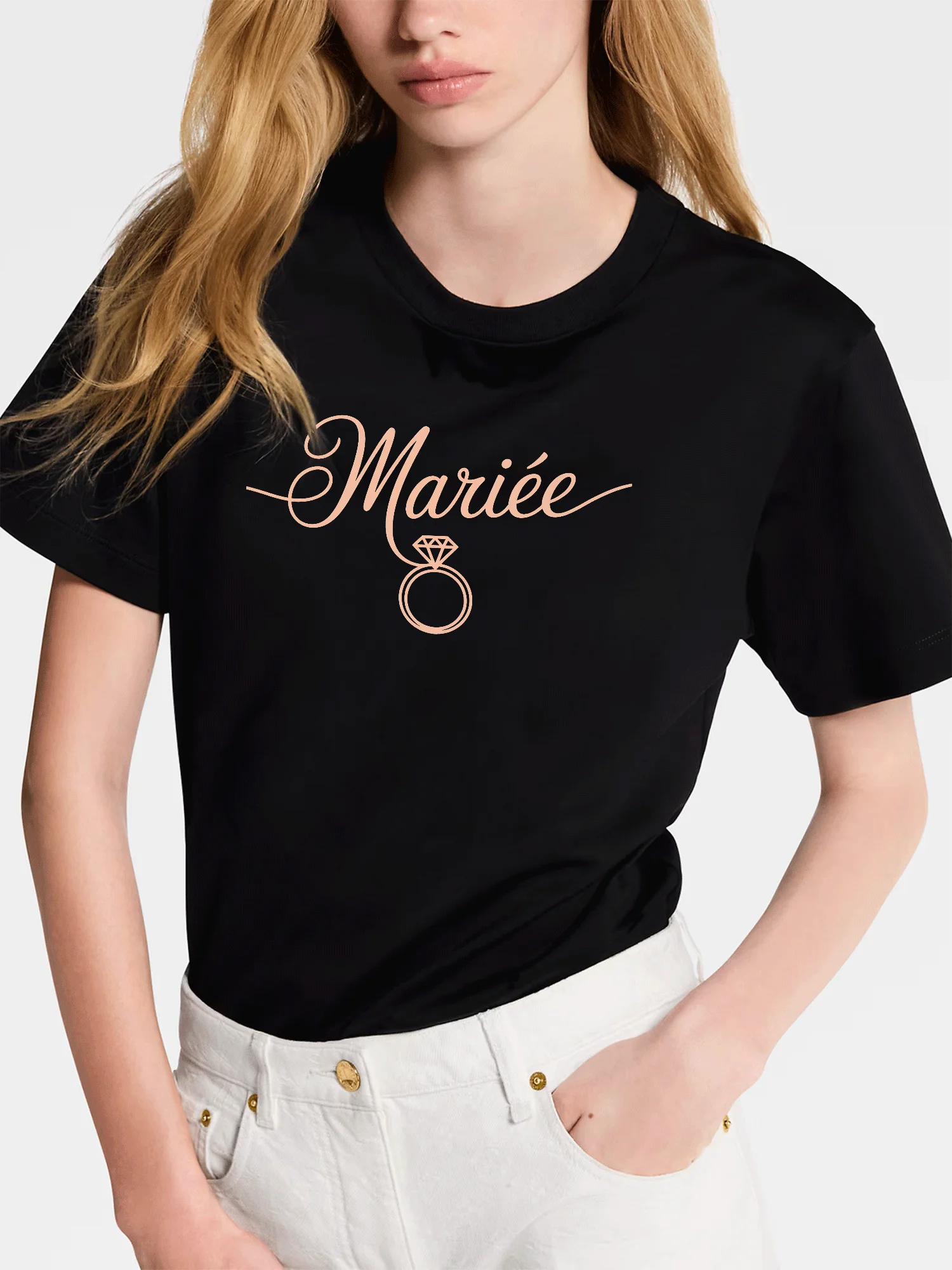 Bride To Be Diamond Ring Shirt Hen Do Weekend Apparel Bridal Shower Matching Top Honeymoon Engagement Party Outfit Women's Tee
Bride To Be Diamond Ring Shirt Hen Do Weekend Apparel Bridal Shower Matching Top Honeymoon Engagement Party Outfit Women's Tee