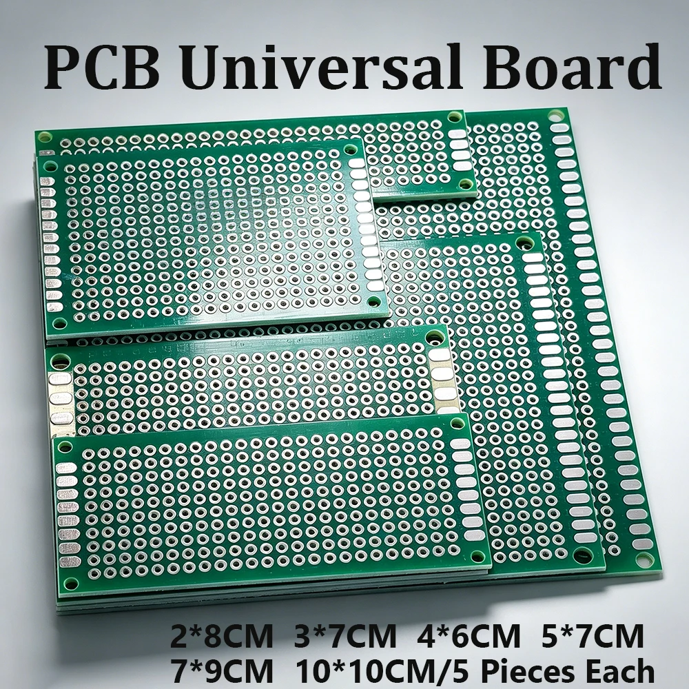 30Pcs/Set 2.54mm Core Distance Tin Plated PCB Universal Experimental Circuit Board 6 Sizes (2*8CM 3*7CM 4*6CM 5*7CM 7*9CM 10*10C
30Pcs/Set 2.54mm Core Distance Tin Plated PCB Universal Experimental Circuit Board 6 Sizes (2*8CM 3*7CM 4*6CM 5*7CM 7*9CM 10*10C