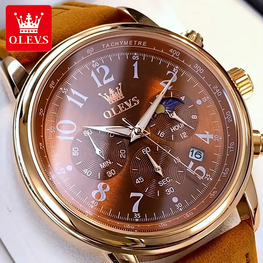 OLEVS мужские часы повседневные модные кожаные ремешки водостойкие оригинальные кварцевые наручные часы для мужчин луна фаза дата хронограф 2912
OLEVS мужские часы повседневные модные кожаные ремешки водостойкие оригинальные кварцевые наручные часы для мужчин луна фаза дата хронограф 2912