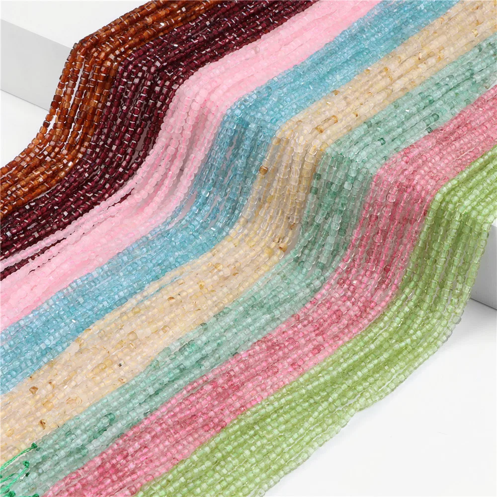 2-3mm Natural Semi-precious Stone Crystal Beads Faceted Spacer Cube Beads Charms For DIY Jewelry Making
2-3mm Natural Semi-precious Stone Crystal Beads Faceted Spacer Cube Beads Charms For DIY Jewelry Making